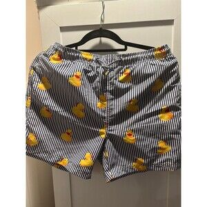 Rubber duck swim trunks. Unisex